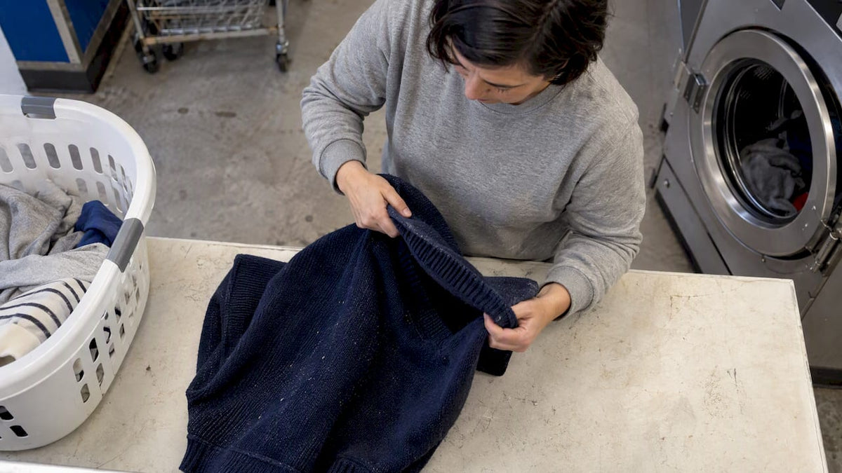 Turning a knit sweater inside out