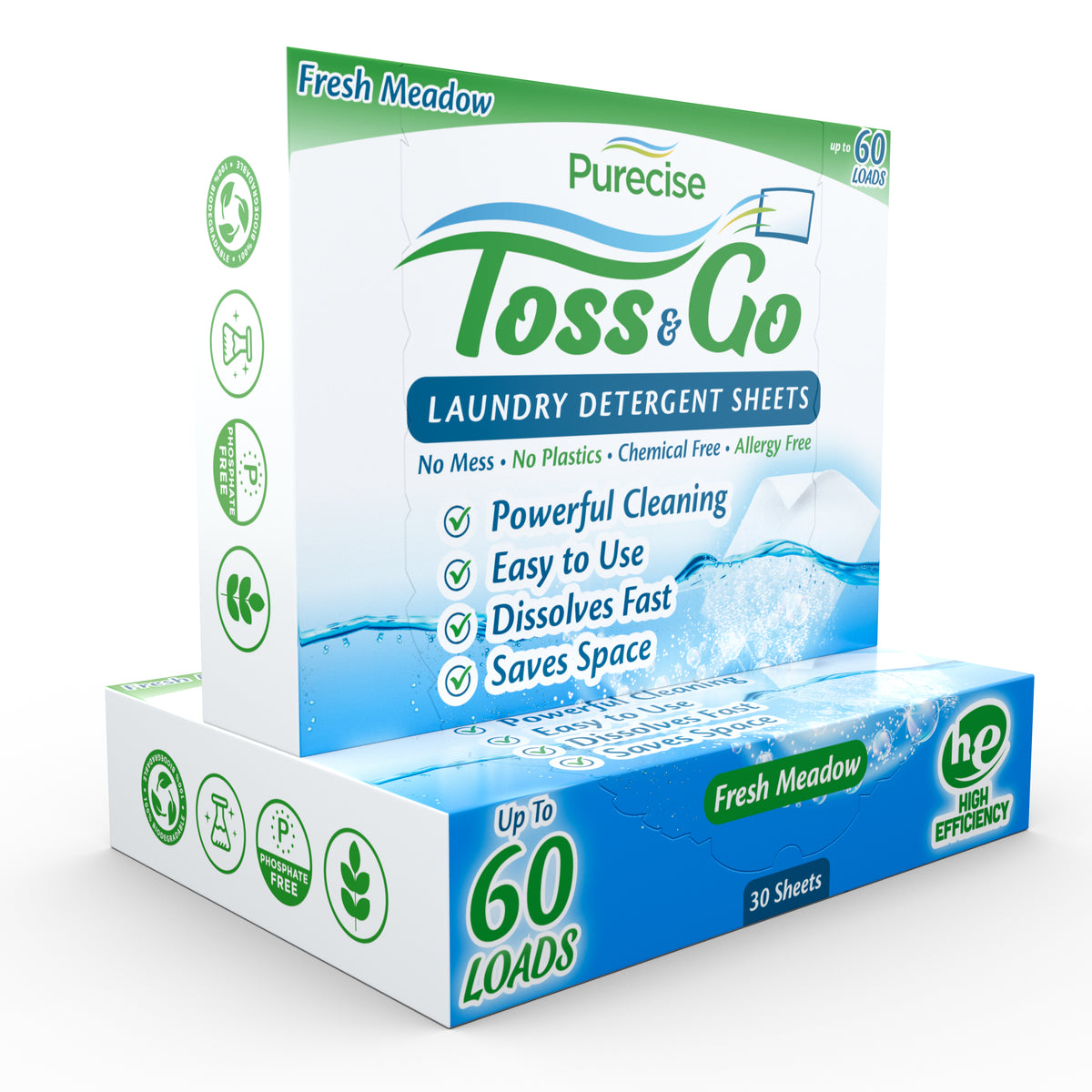 Toss &amp; Go Laundry Detergent Sheets by Purecise