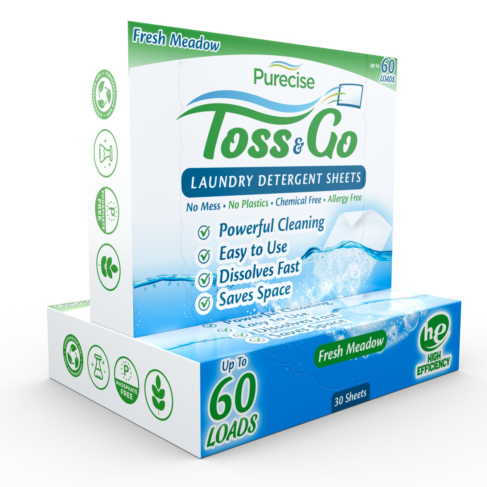 Toss & Go Laundry Detergent Sheets by Purecise