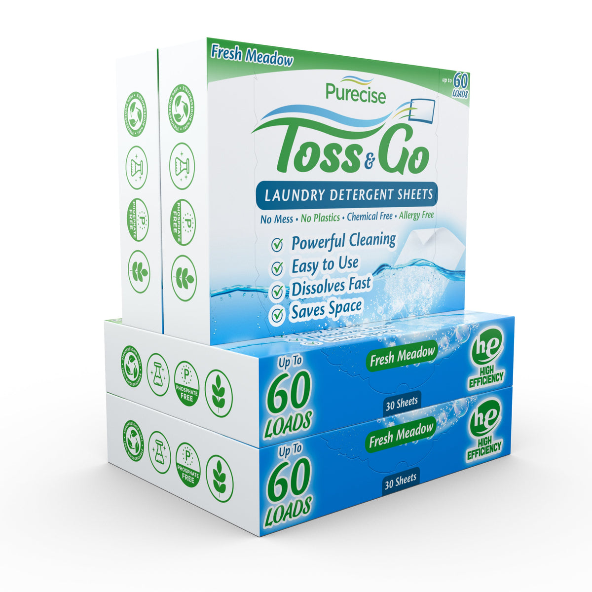 Toss & Go Laundry Detergent Sheets by Purecise
