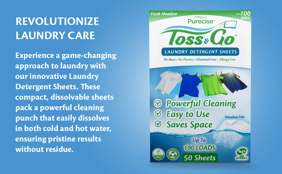 Toss & Go Laundry Detergent Sheets by Purecise