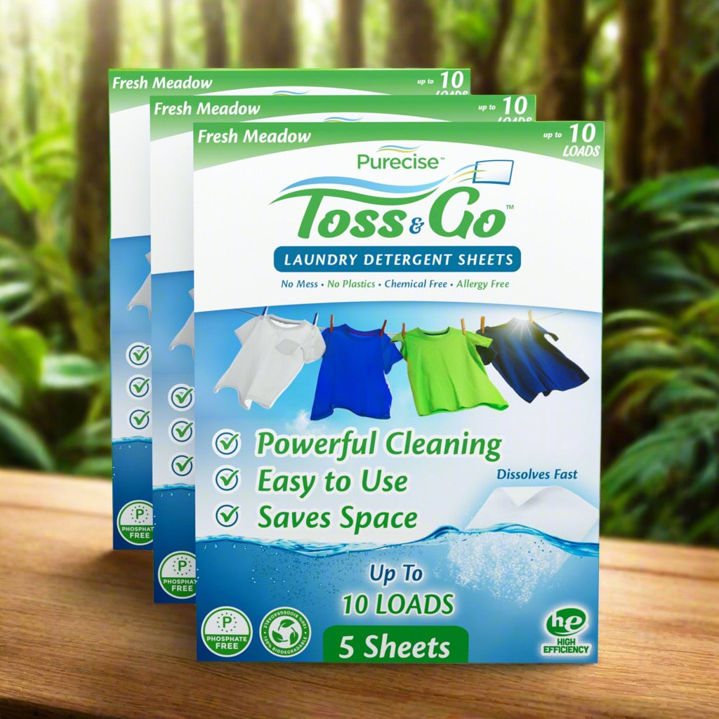 Purecise Toss and Go Laundry Detergent Sheets for Travel